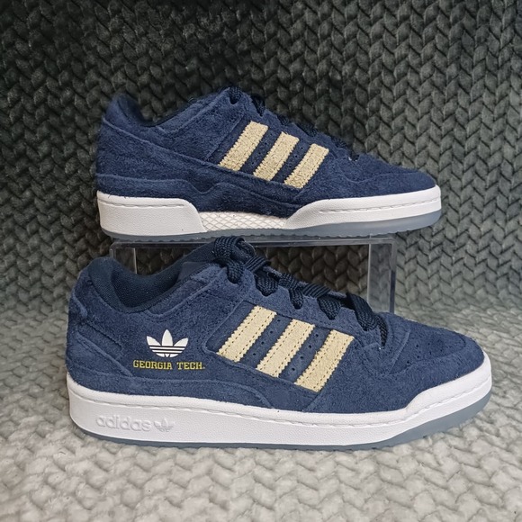 Adidas Navy Georgia Tech Yellow Jackets Forum Low Men's Sneackers Shoes Size 7